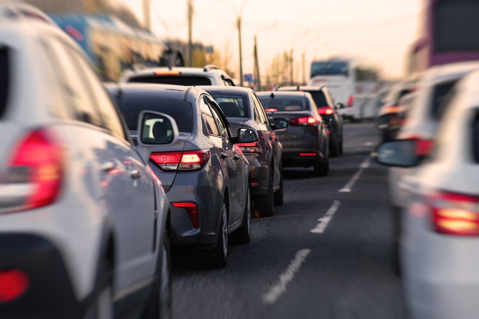 Background,,Blur,,Out,Of,Focus,,Bokeh.,Traffic,Jams,During,Rush